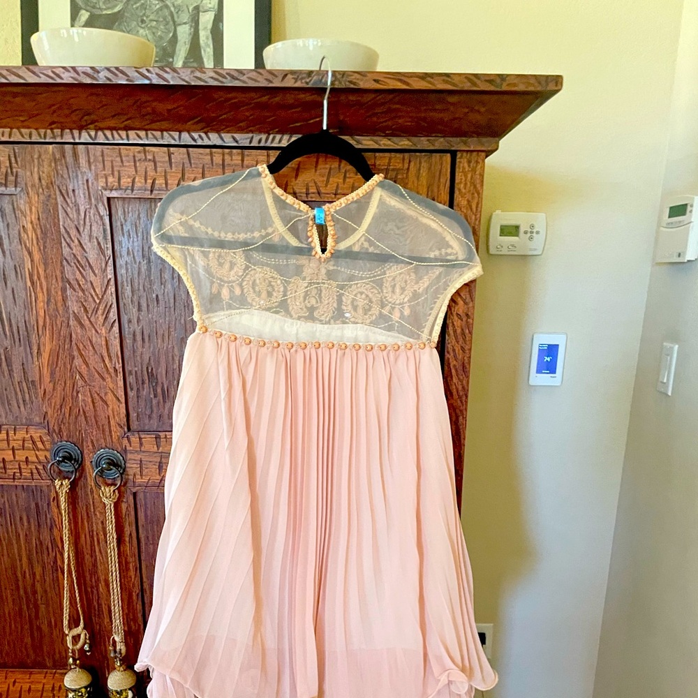 Stylish Pink Sheer Dress